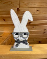 Bunny w/Glasses Wood Decor