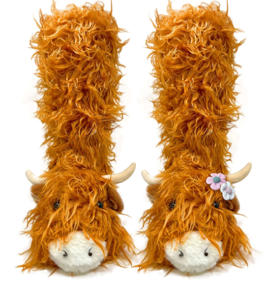 Highland Cow Slippers Plush Scottish Cow Slippers Soft Warm Animal Slippers  Home Indoor Slippers | Fruugo BH