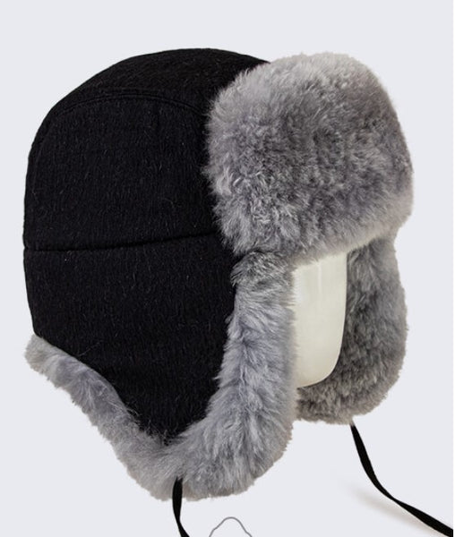CA Baby Alpaca Fur Flap Hat