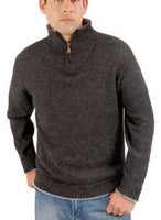 Men's Zipper Alpaca Sweater