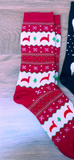 Christmas Print Alpaca Socks