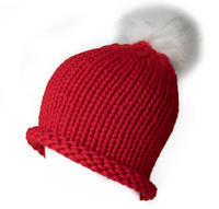 Alpaca Pom Pom Chunky Knit Hat