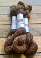100% Alpaca Yarn 2 Ply Worsted Weight Brown Sparkle