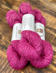 Hot Pink with White 90% Alpaca 10% Bamboo 3 Ply Sport Wt Yarn